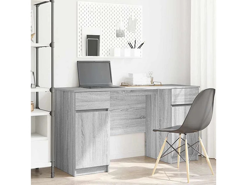Escritorio Gris sonoma 140 x 49 x 76 cm Madera contrachapada
