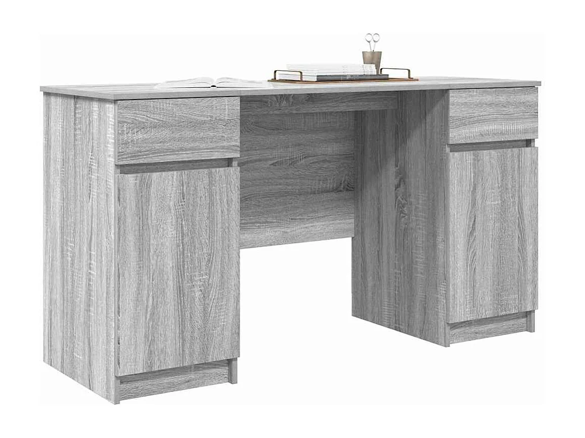 Bureau Sonoma gris 140 x 49 x 76 cm Bois d'ingénierie