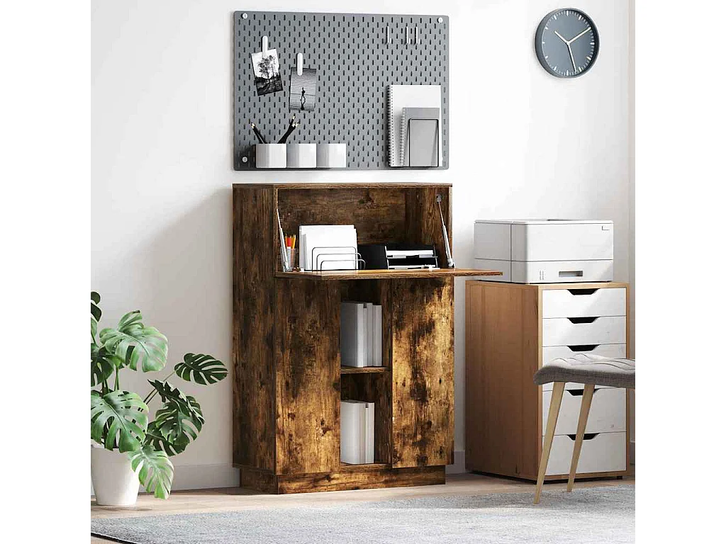 Bureau Chêne fumé 71,5 x 31,5 x 106,5 cm Bois d'ingénierie