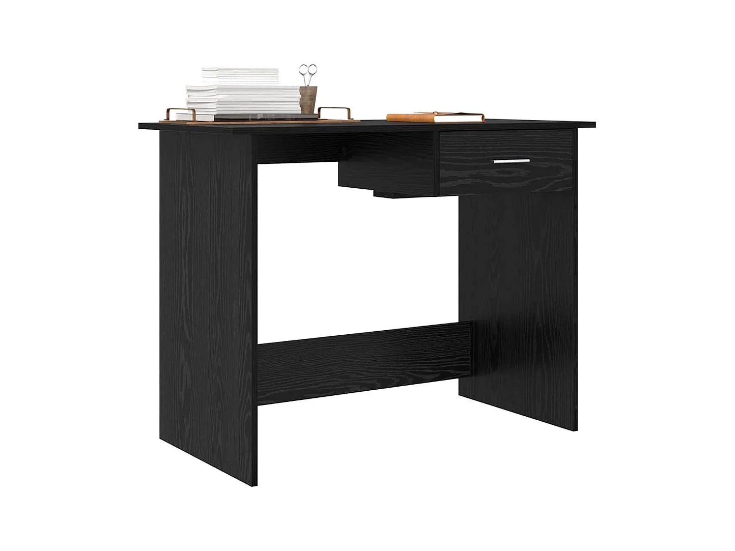 Bureau Chêne noir 100 x 50 x 76 cm Bois d'ingénierie