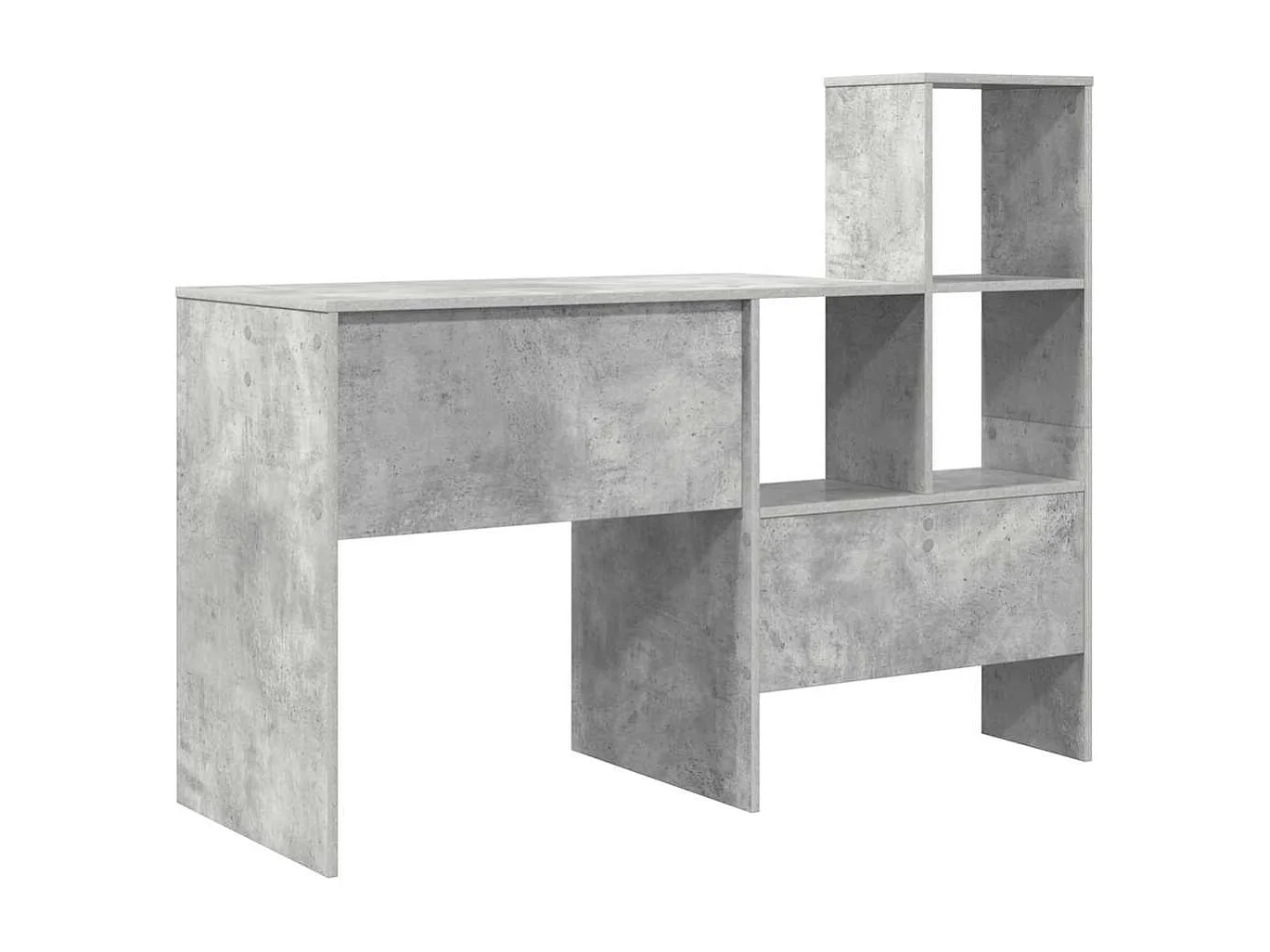 Bureau Gris béton 131,5 x 50 x 106,5 cm Bois d'ingénierie