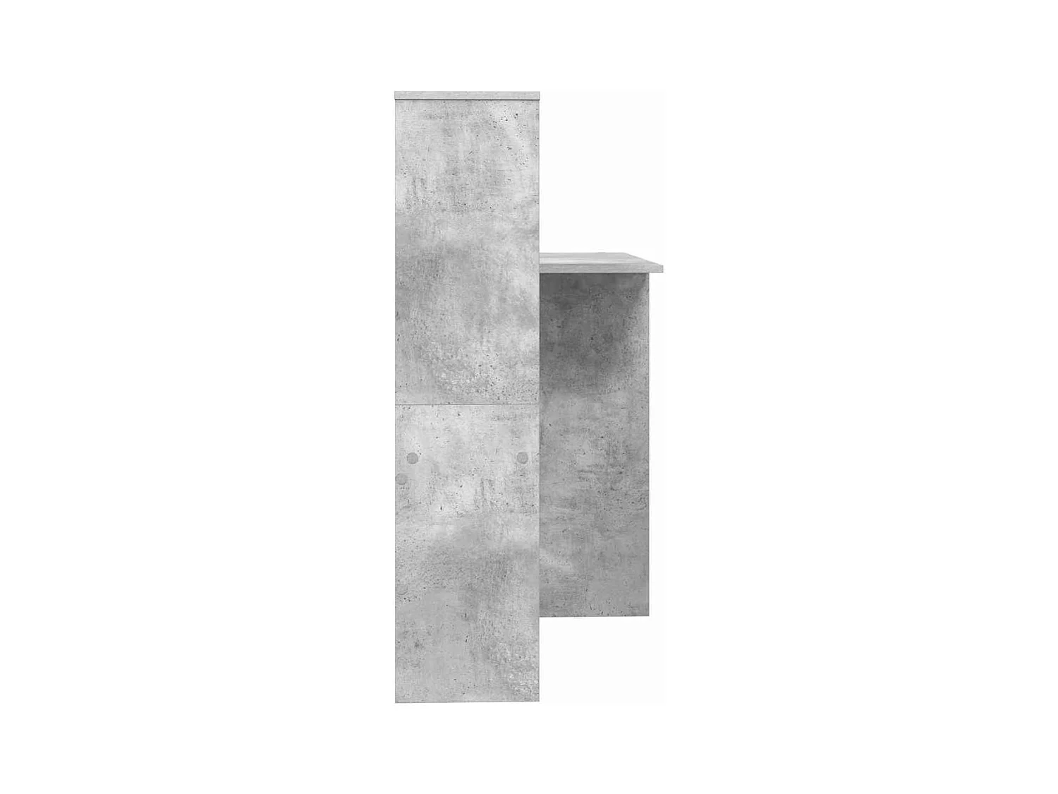 Bureau Gris béton 131,5 x 50 x 106,5 cm Bois d'ingénierie