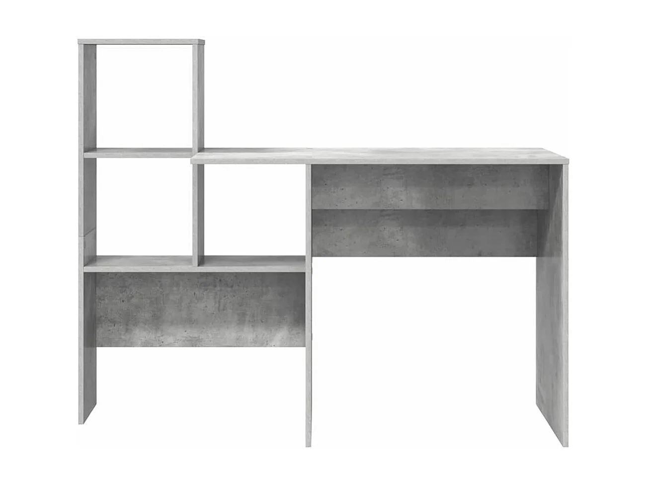 Bureau Gris béton 131,5 x 50 x 106,5 cm Bois d'ingénierie