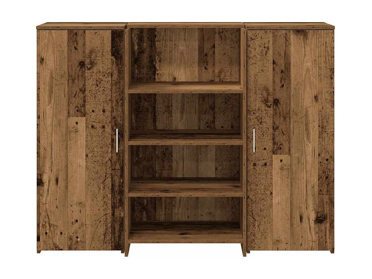 Bureau de réception vieux bois 135x50x103,5cm bois d'ingénierie