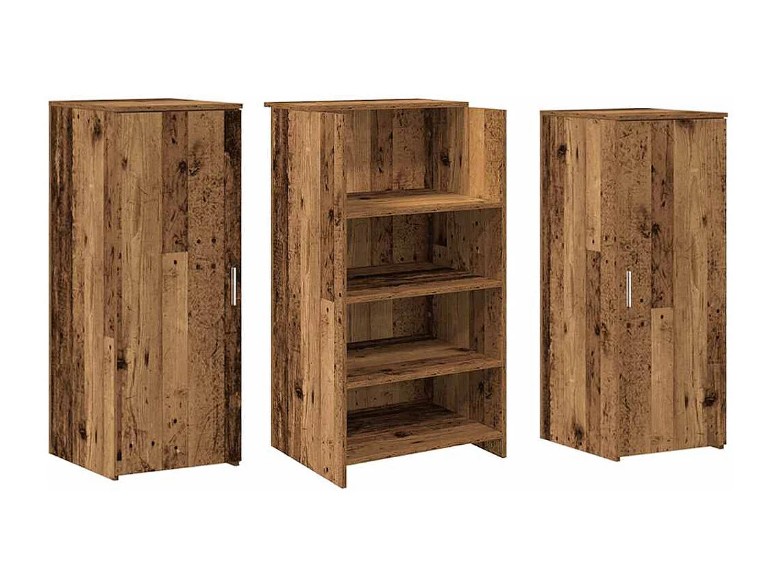 Bureau de réception vieux bois 135x50x103,5cm bois d'ingénierie