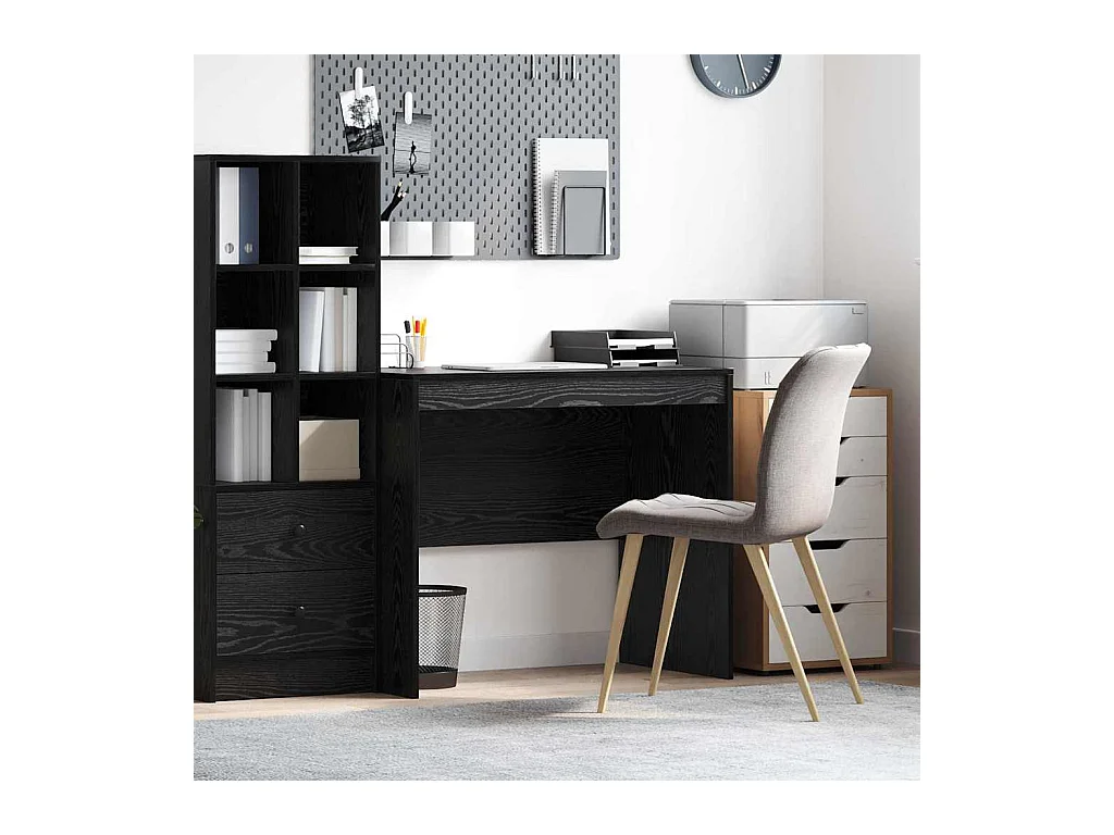 Escritorio Roble negro 90 x 50 x 76 cm Madera contrachapada