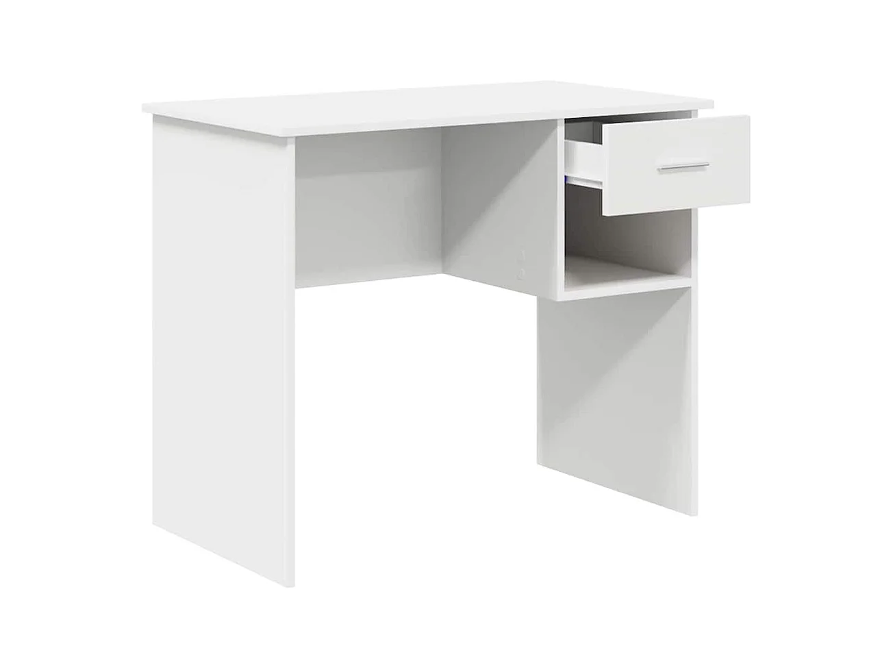 Bureau avec tiroir Blanc 90 x 49.5 x 75 cm Bois d'ingénierie