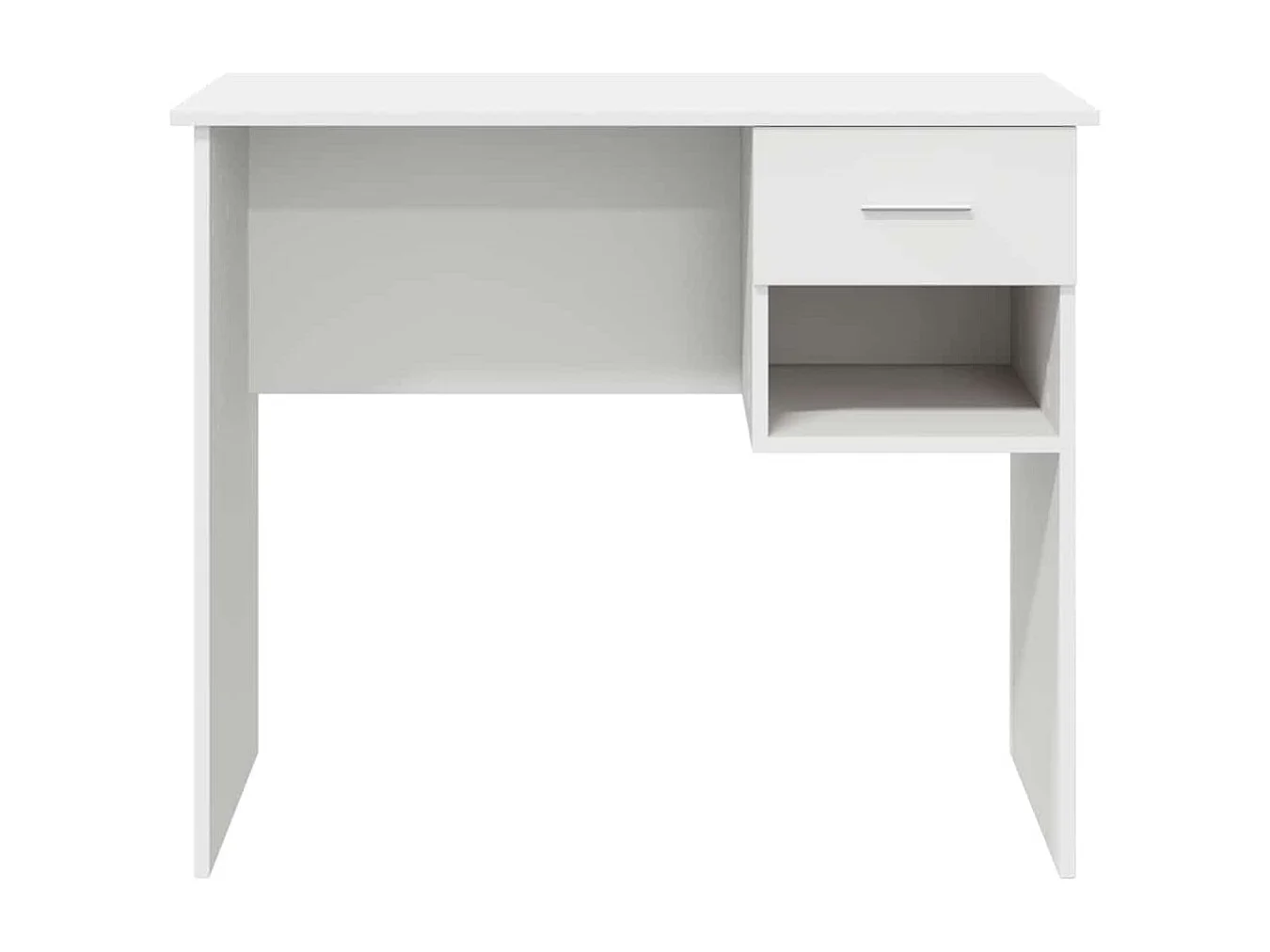 Bureau avec tiroir Blanc 90 x 49.5 x 75 cm Bois d'ingénierie