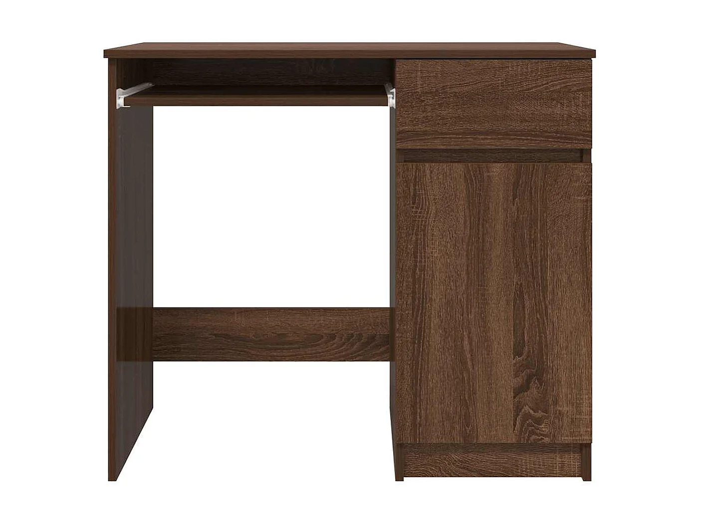 Bureau chêne marron 86x49x76 cm bois d'ingénierie