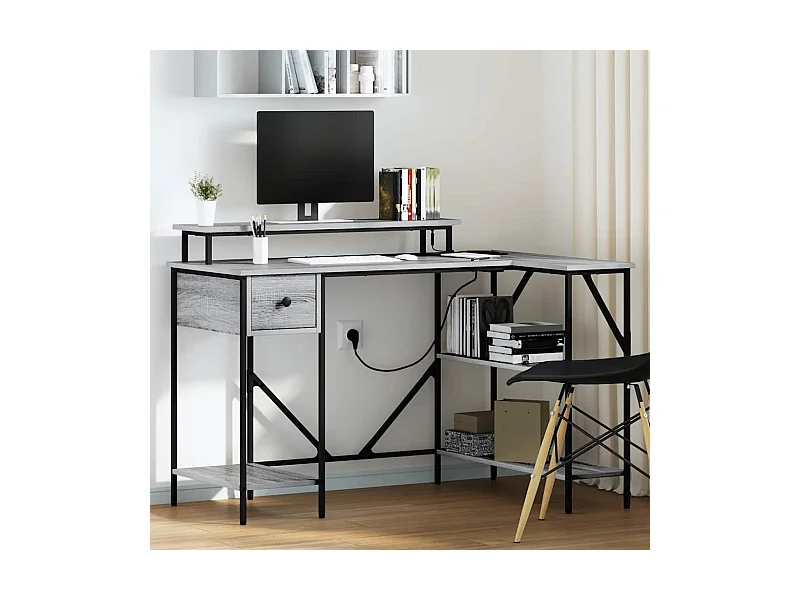 Mesa Sonoma cinzento 120 x 79 x 86.5 cm Madeira processada