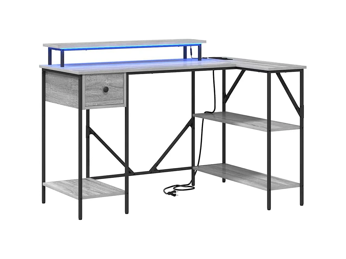 Bureau Sonoma gris 120 x 79 x 86.5 cm Bois d'ingénierie