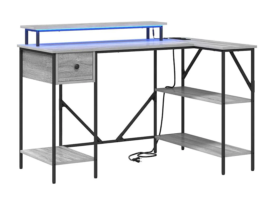 Bureau Sonoma gris 120 x 79 x 86.5 cm Bois d'ingénierie