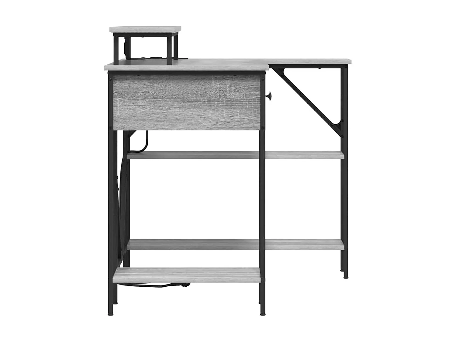 Bureau Sonoma gris 120 x 79 x 86.5 cm Bois d'ingénierie