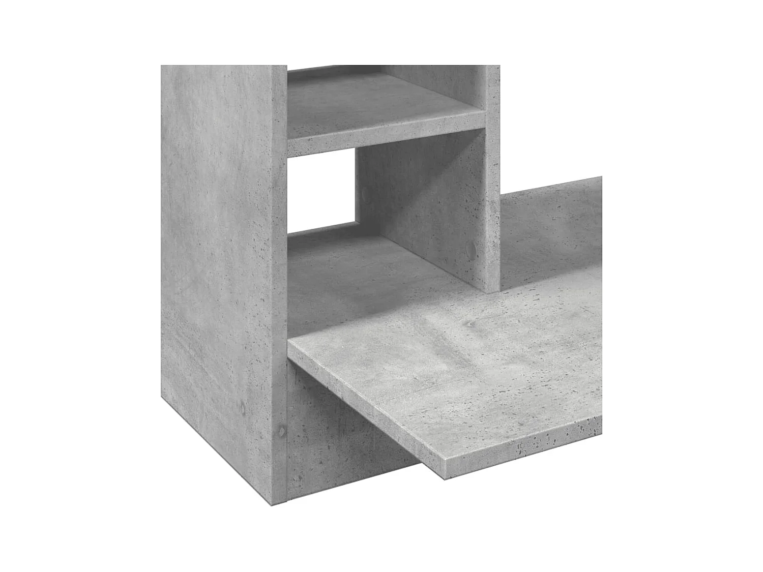 Bureau mural gris béton 105x48x75 cm bois d'ingénierie