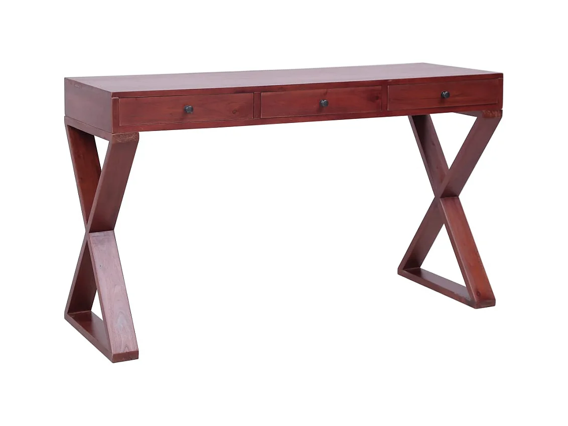 Bureau d'ordinateur Marron 115x47x77 cm Bois d'acajou massif