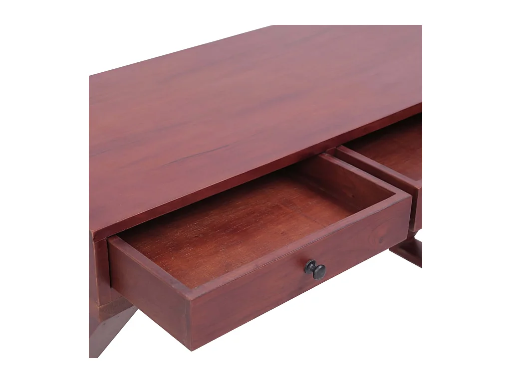 Bureau d'ordinateur Marron 115x47x77 cm Bois d'acajou massif