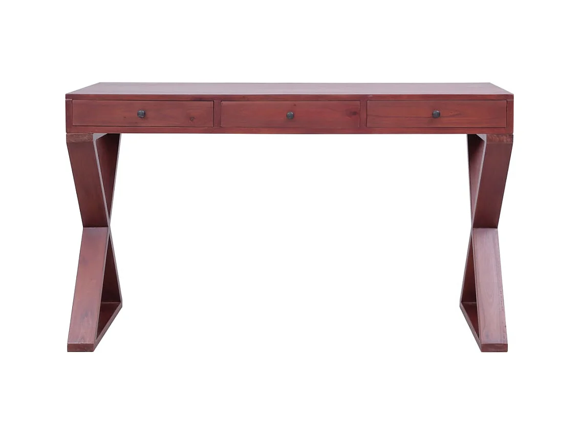 Bureau d'ordinateur Marron 115x47x77 cm Bois d'acajou massif