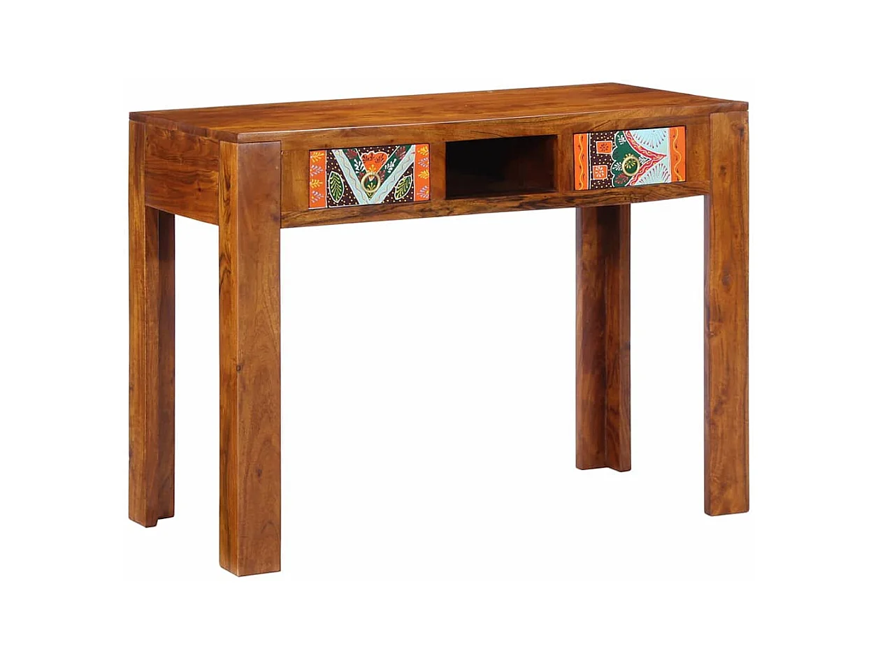 Bureau avec tiroir Marron 100 x 50 x 75 cm Bois d'acacia massif