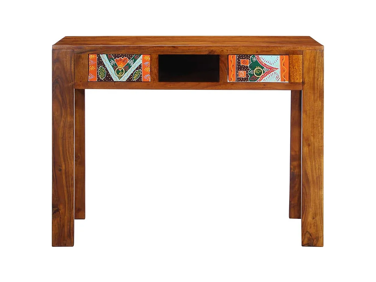 Bureau avec tiroir Marron 100 x 50 x 75 cm Bois d'acacia massif