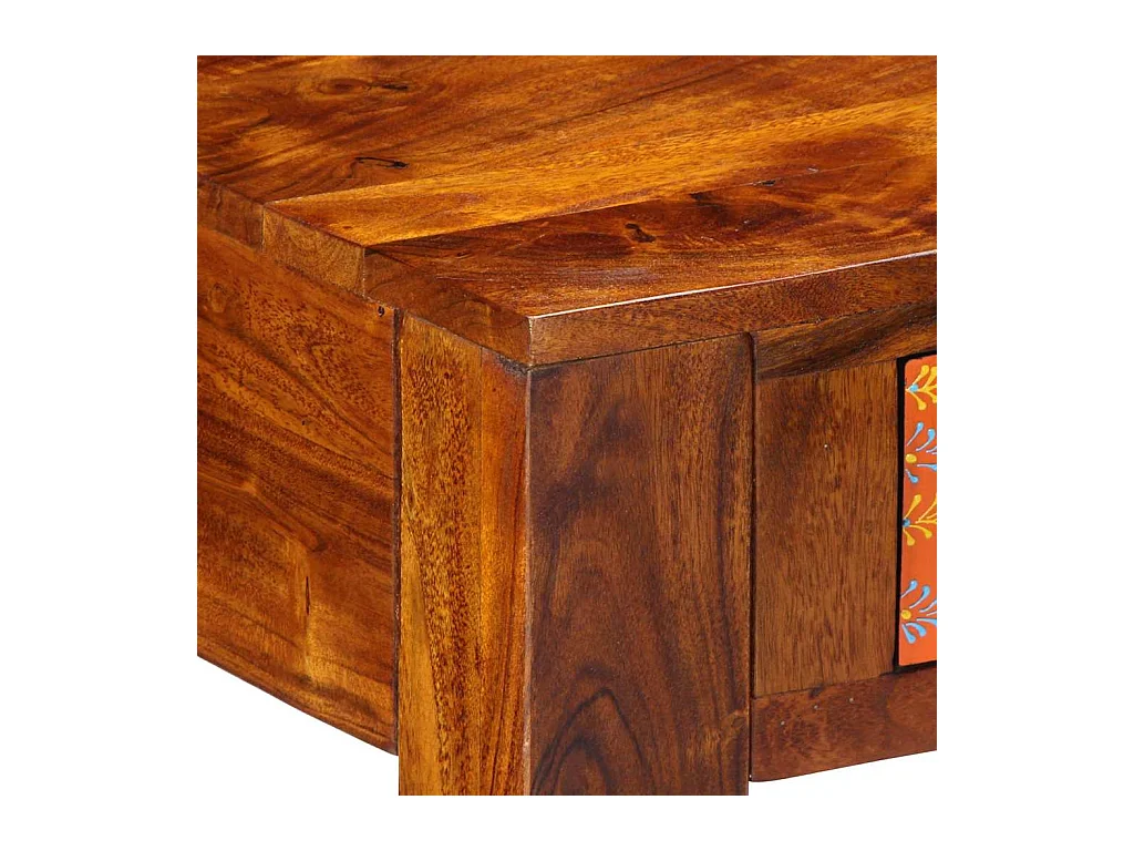 Bureau avec tiroir Marron 100 x 50 x 75 cm Bois d'acacia massif