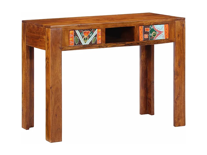 Bureau avec tiroir Marron 100 x 50 x 75 cm Bois d'acacia massif