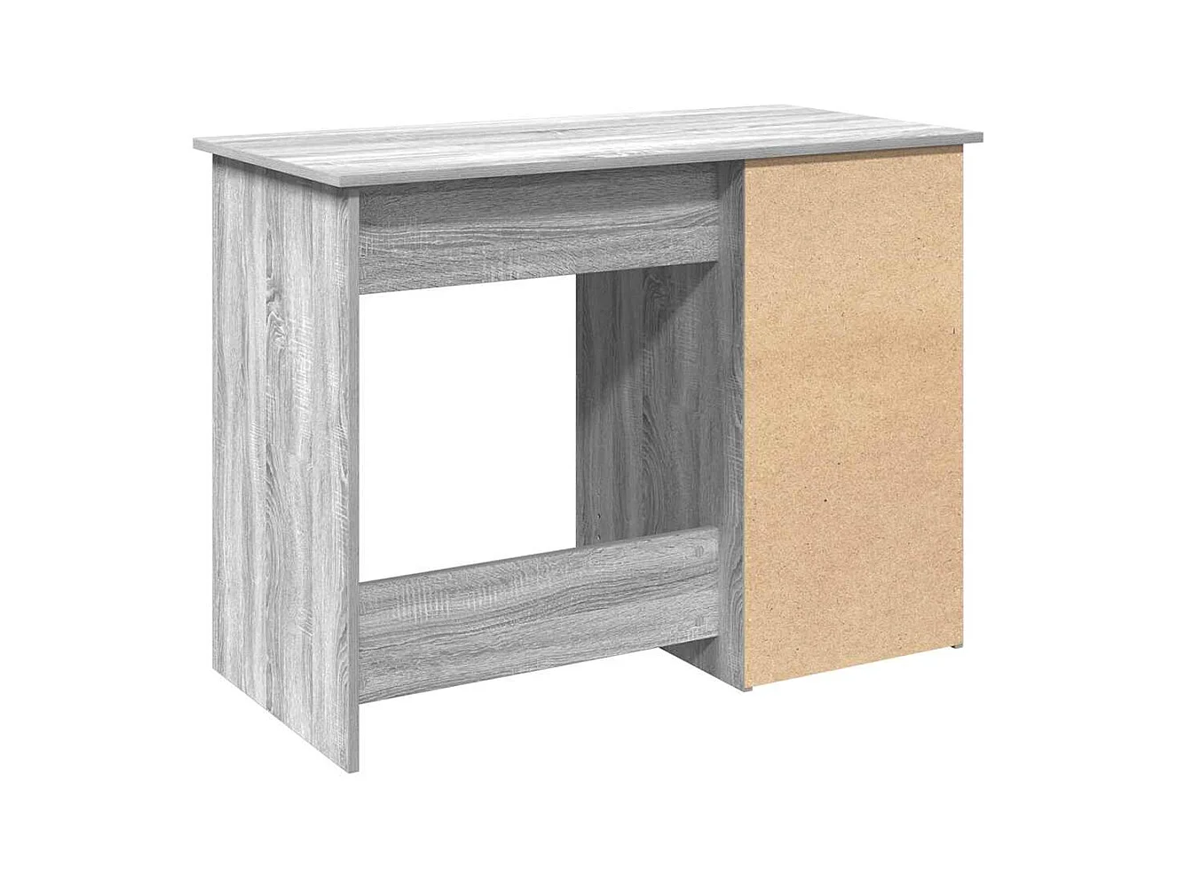 Bureau sonoma gris 102x50x75 cm bois d'ingénierie
