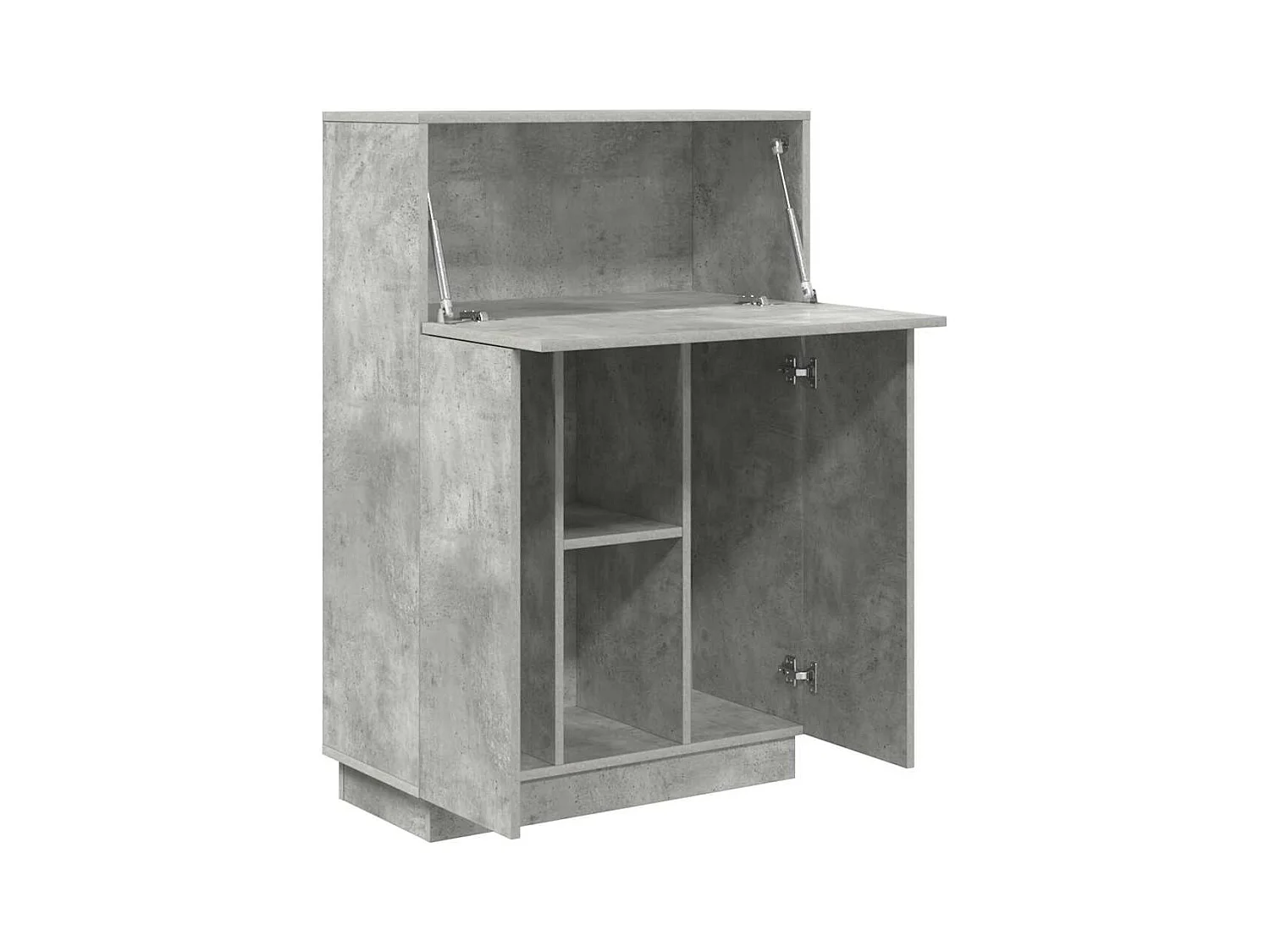 Bureau avec porte Gris 71,5 x 31,5 x 106,5 cm Bois d'ingénierie
