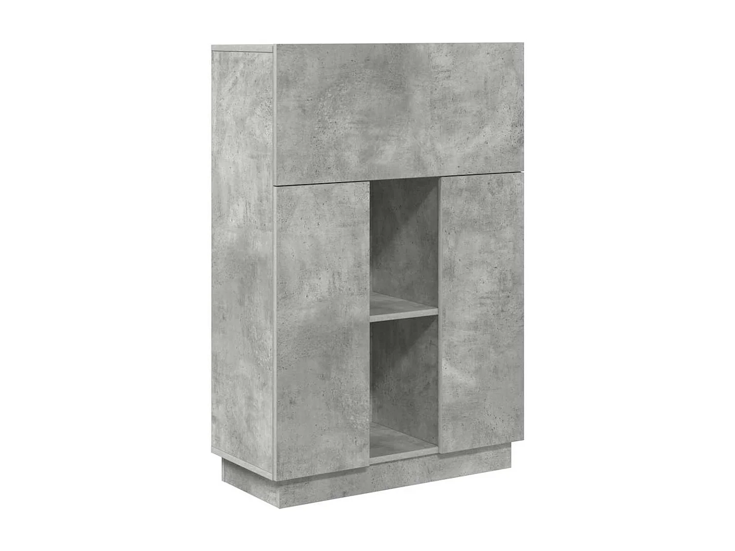 Bureau avec porte Gris 71,5 x 31,5 x 106,5 cm Bois d'ingénierie