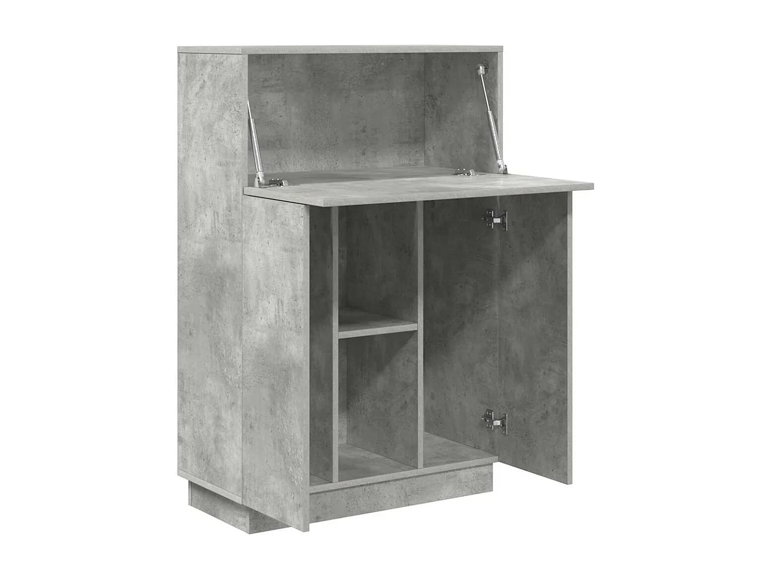 Bureau avec porte Gris 71,5 x 31,5 x 106,5 cm Bois d'ingénierie