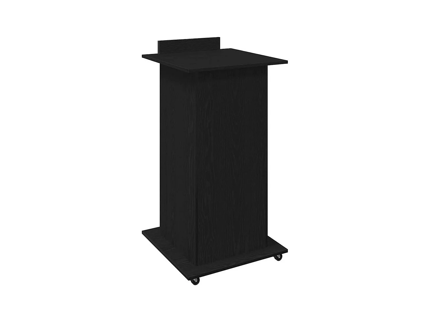 Podium avec roue Chêne noir 55 x 55 x 107 cm Bois d'ingénierie