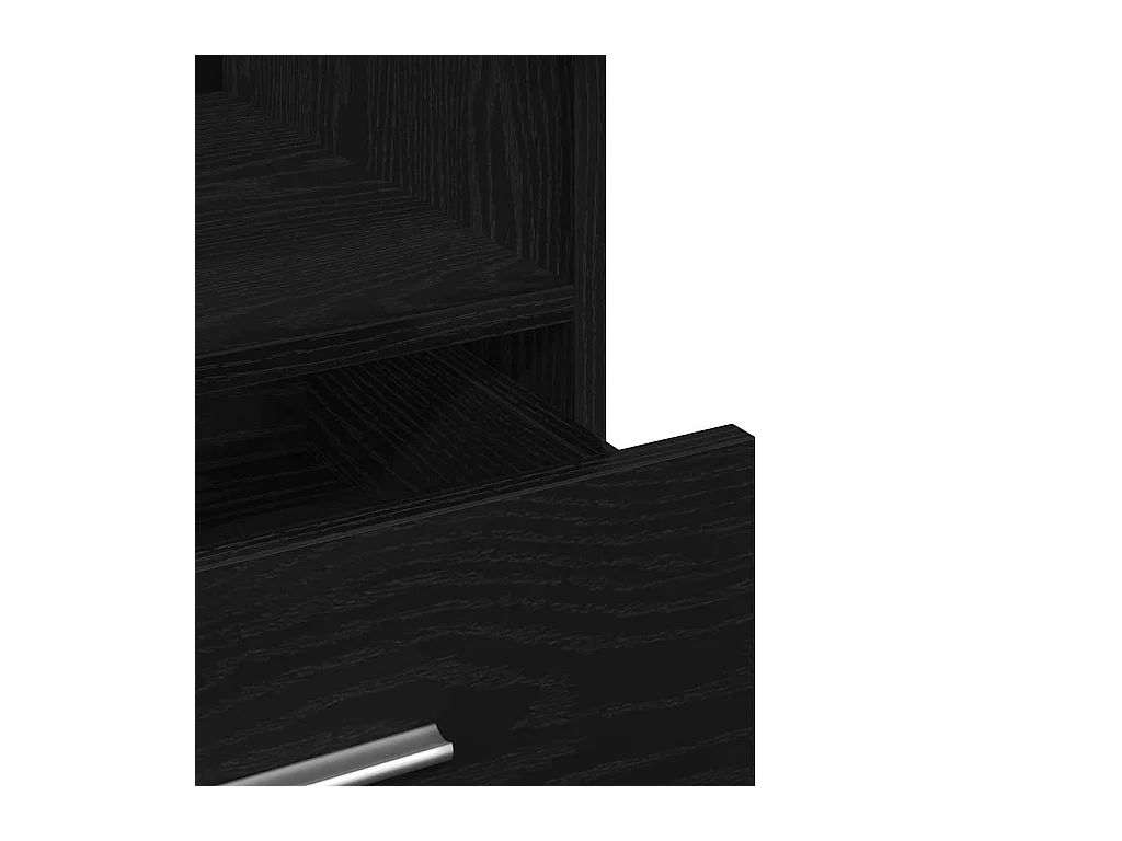 Podium avec roue Chêne noir 55 x 55 x 107 cm Bois d'ingénierie