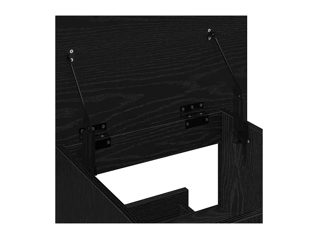 Podium avec roue Chêne noir 55 x 55 x 107 cm Bois d'ingénierie