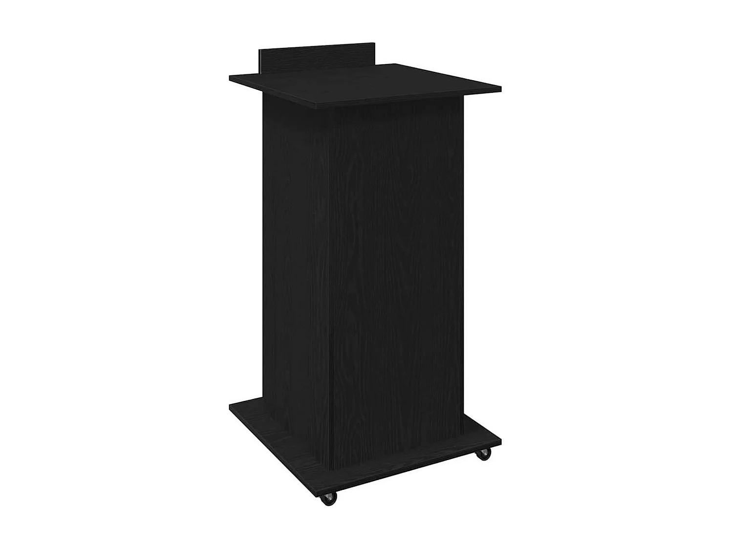 Podium avec roue Chêne noir 55 x 55 x 107 cm Bois d'ingénierie