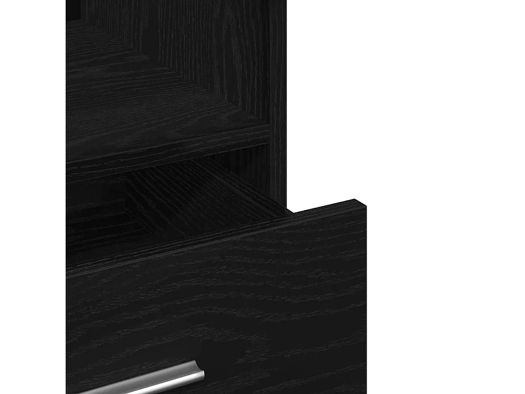 Podium avec roue Chêne noir 55 x 55 x 107 cm Bois d'ingénierie