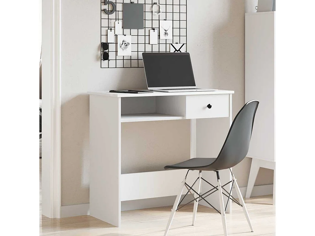 Bureau Blanc 80x40x75 cm Bois d'ingénierie