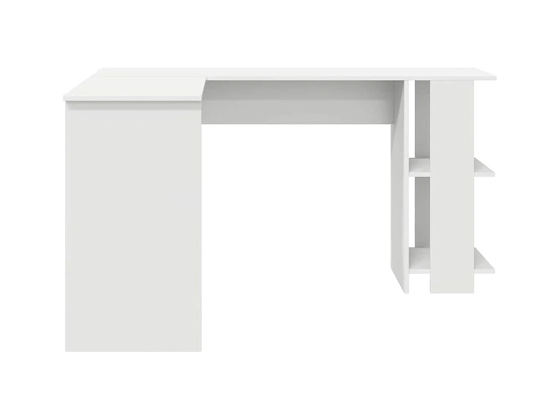 Bureau d'angle avec rangement Blanc 140 x 113.5 x 75 cm