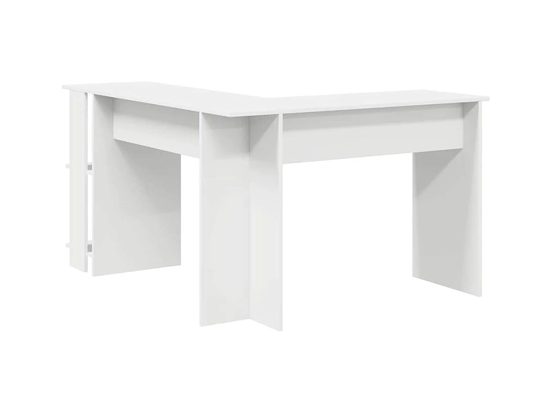 Bureau d'angle avec rangement Blanc 140 x 113.5 x 75 cm