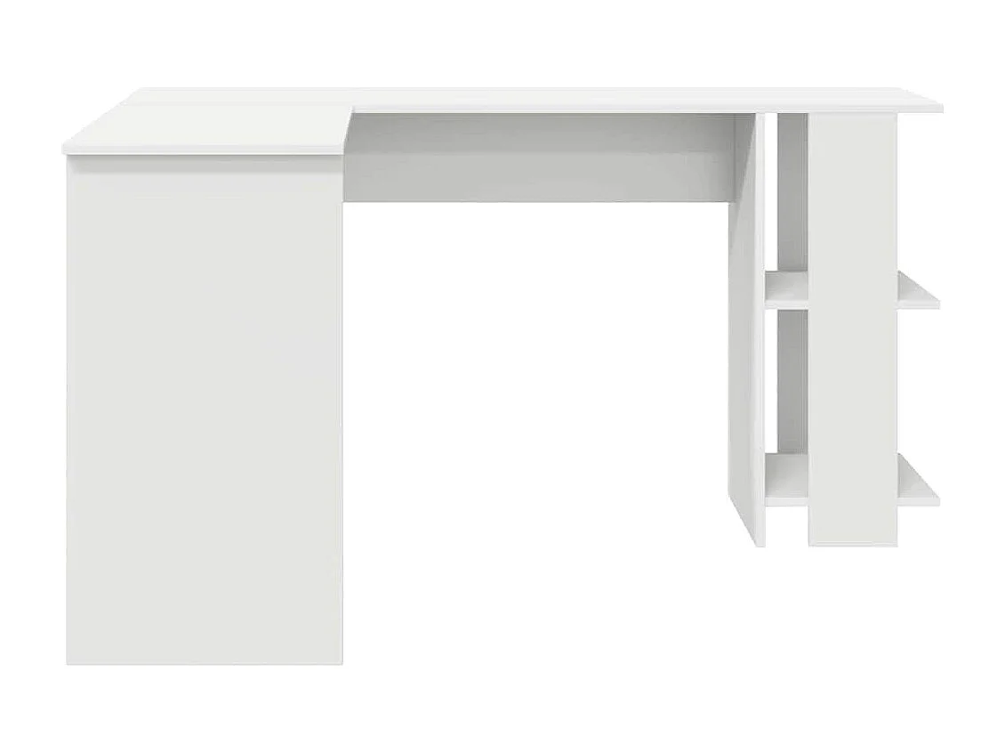 Bureau d'angle avec rangement Blanc 140 x 113.5 x 75 cm