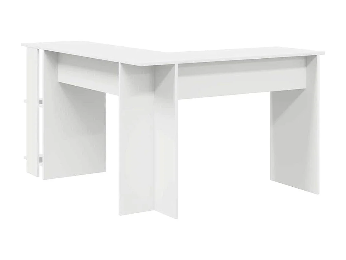 Bureau d'angle avec rangement Blanc 140 x 113.5 x 75 cm