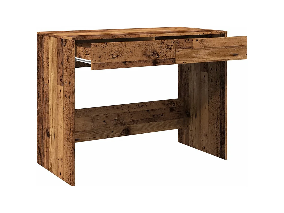 Bureau vieux bois 101x50x76,5 cm bois d'ingénierie