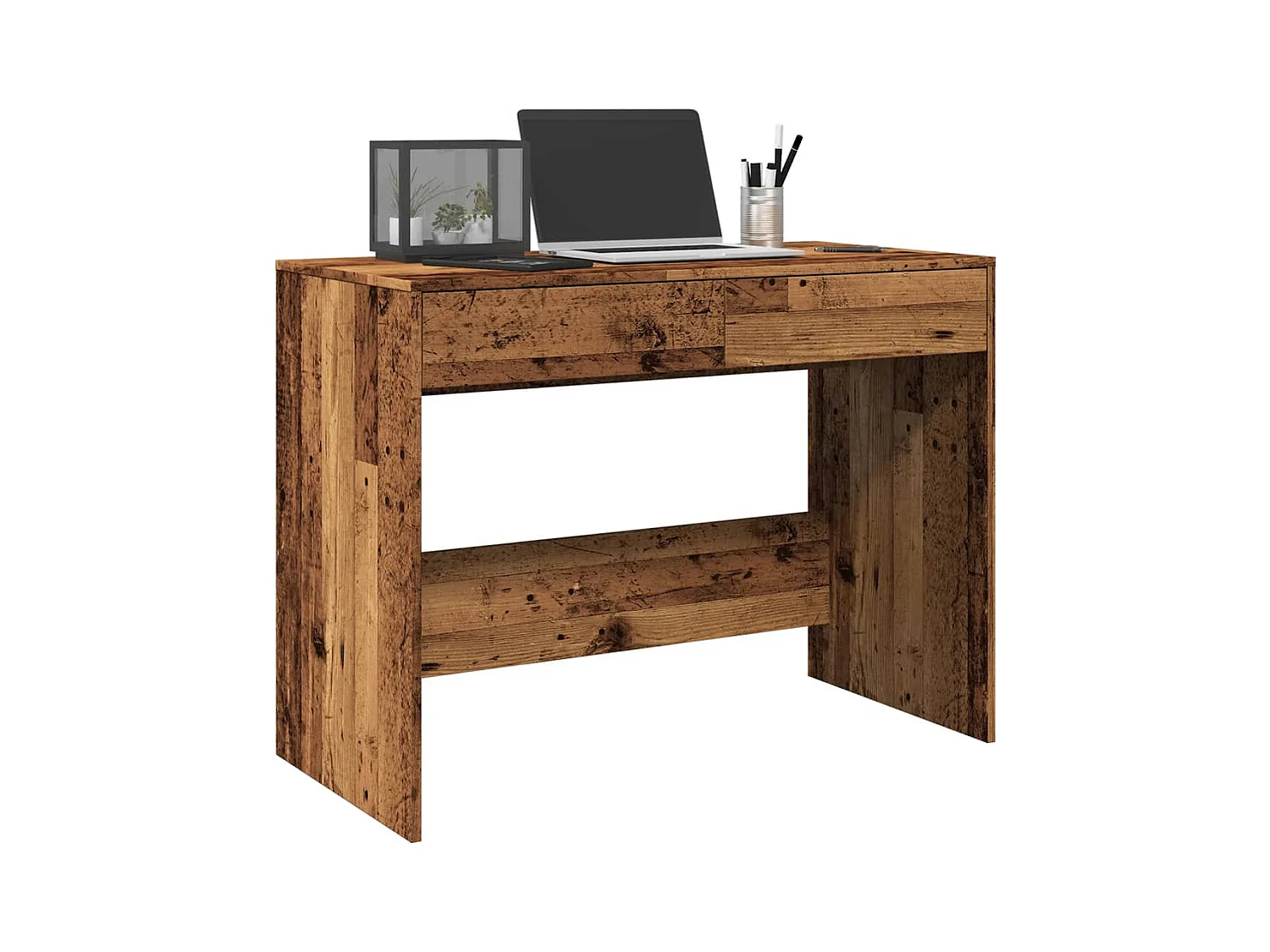 Escritorio madera ingeniería madera envejecida 101x50x76,5 cm