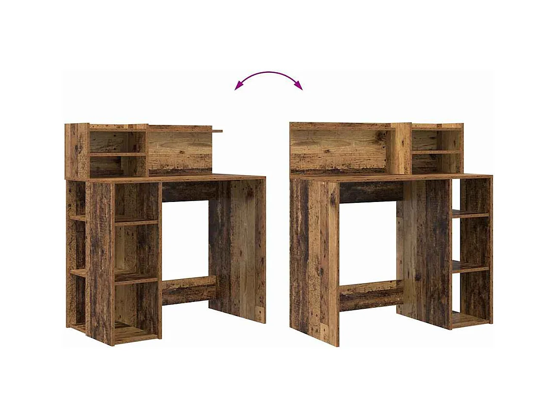 Bureau avec rangement Bois Ancien 90 x 48 x 101,5 cm