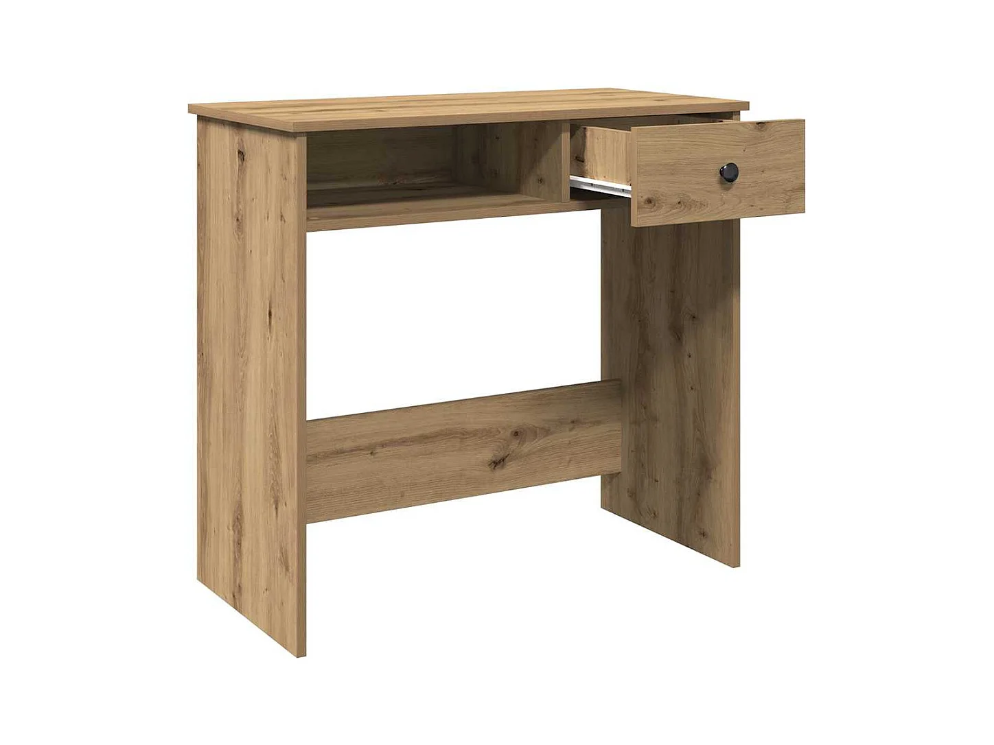 Bureau chêne artisanal 80x40x75 cm bois d'ingénierie