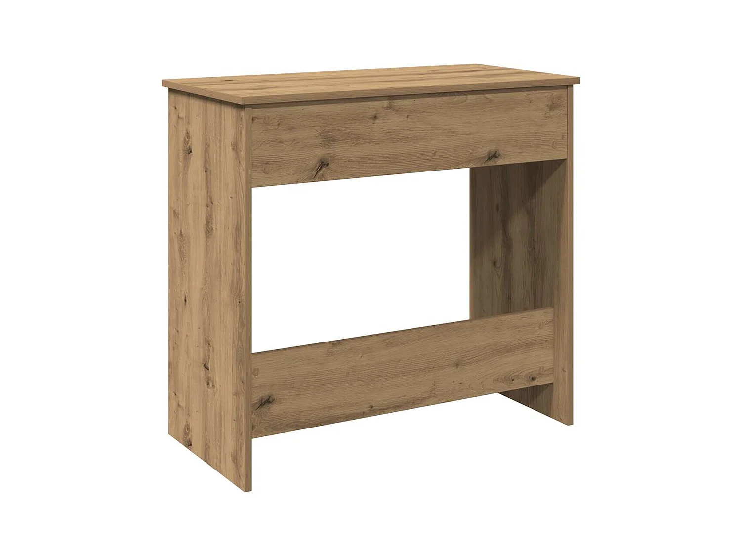 Bureau chêne artisanal 80x40x75 cm bois d'ingénierie