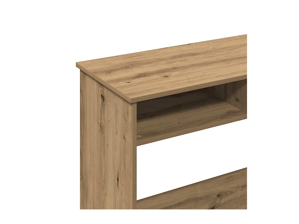 Bureau chêne artisanal 80x40x75 cm bois d'ingénierie