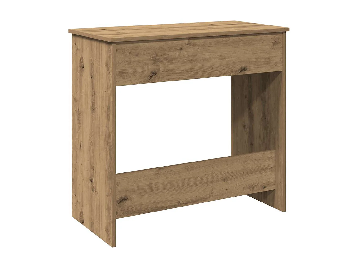 Bureau chêne artisanal 80x40x75 cm bois d'ingénierie