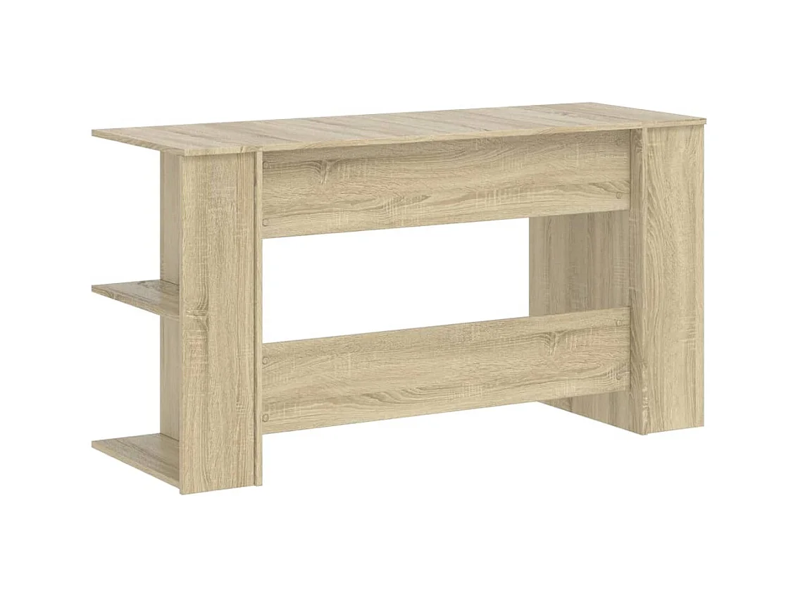 Bureau chêne sonoma 140x50x75 cm bois d'ingénierie