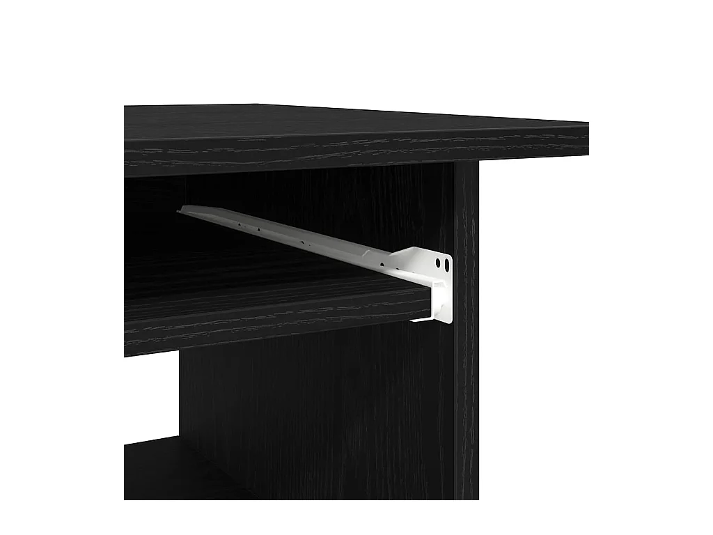 Bureau chêne noir 80x45x74 cm bois d'ingénierie