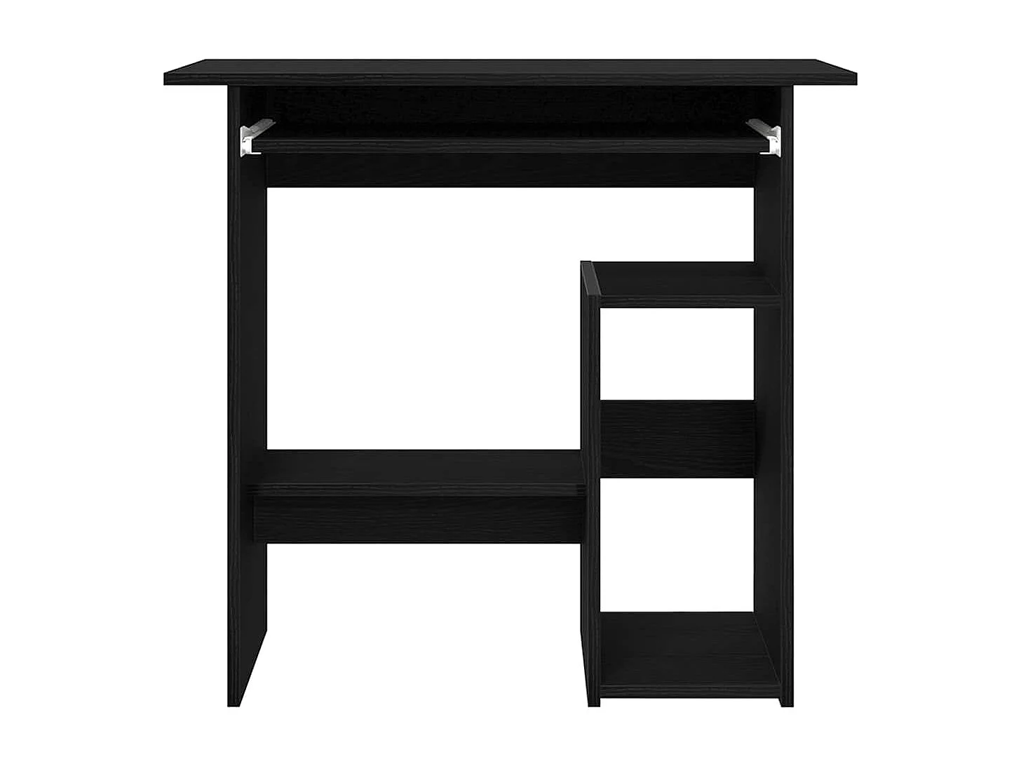 Bureau chêne noir 80x45x74 cm bois d'ingénierie