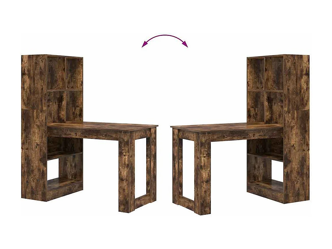 Escritorio Roble ahumado 122 x 67 x 145 cm Madera contrachapada